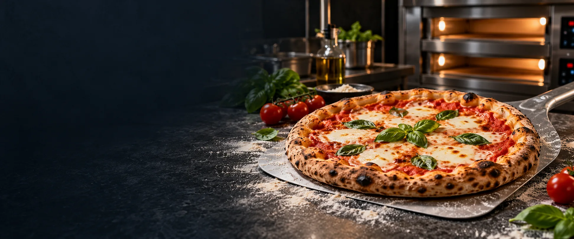 Pizza auf einem Pizzaschieber – KI-Symbolbild